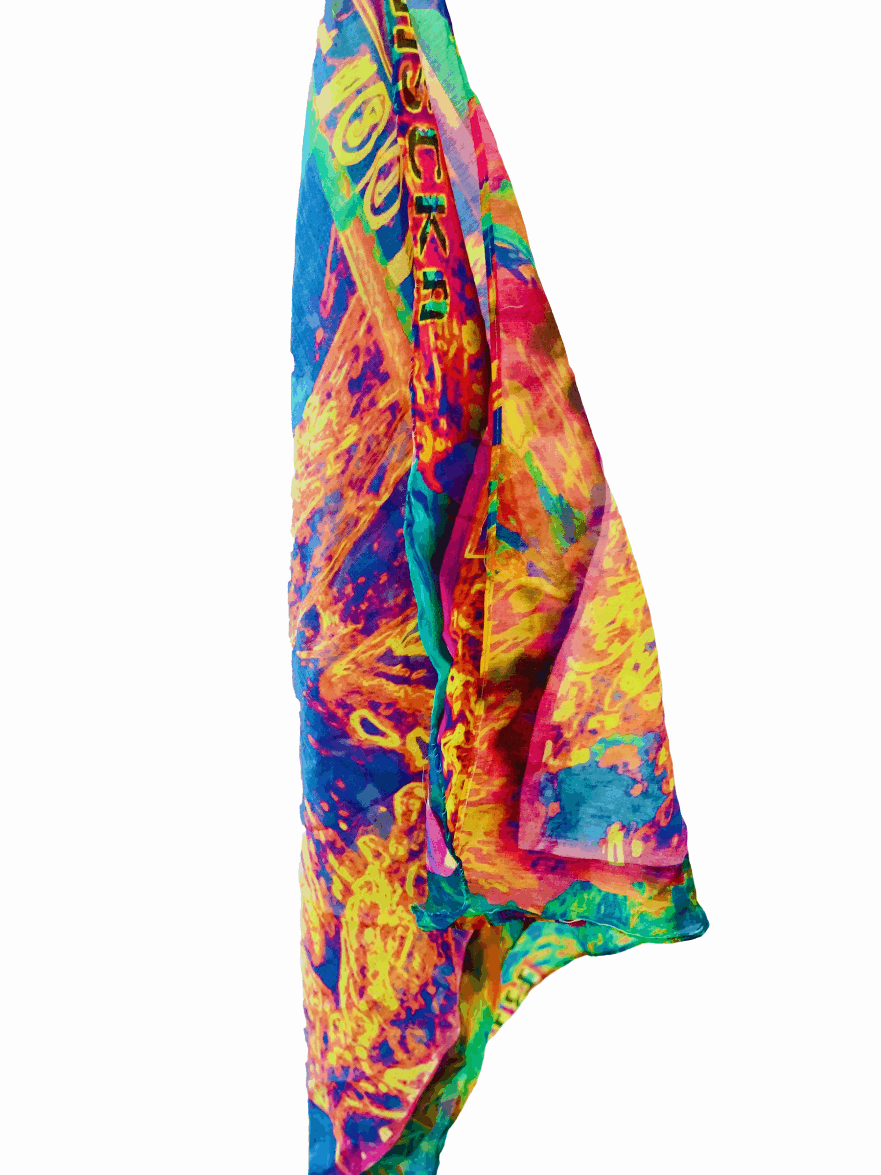 Kidney & Cacao bean print sheer silk scarf - Image 2