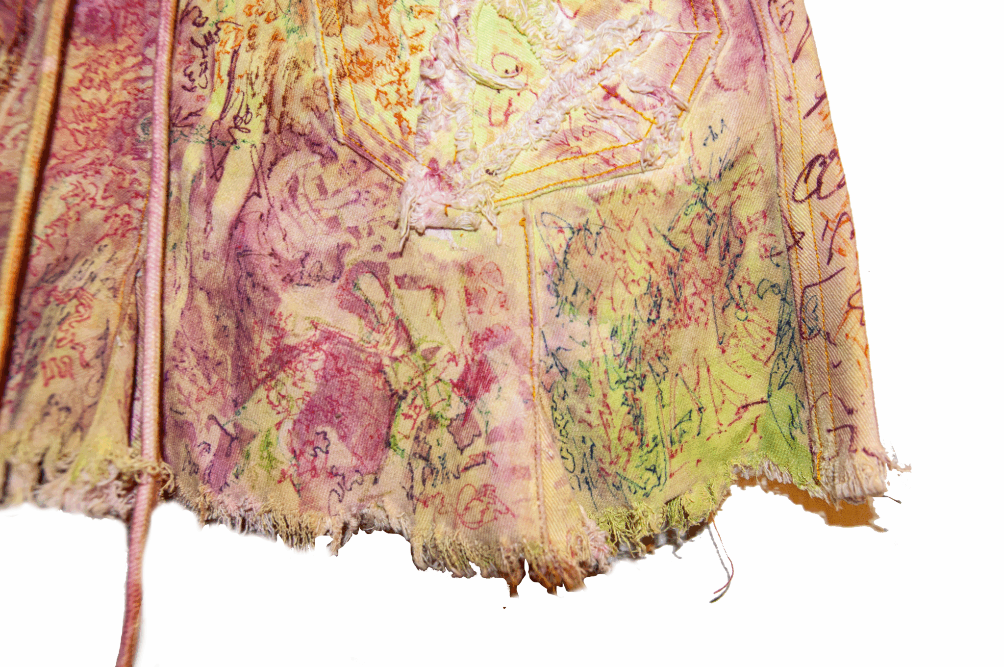 Fuzzy brushed denim skirt - Image 2