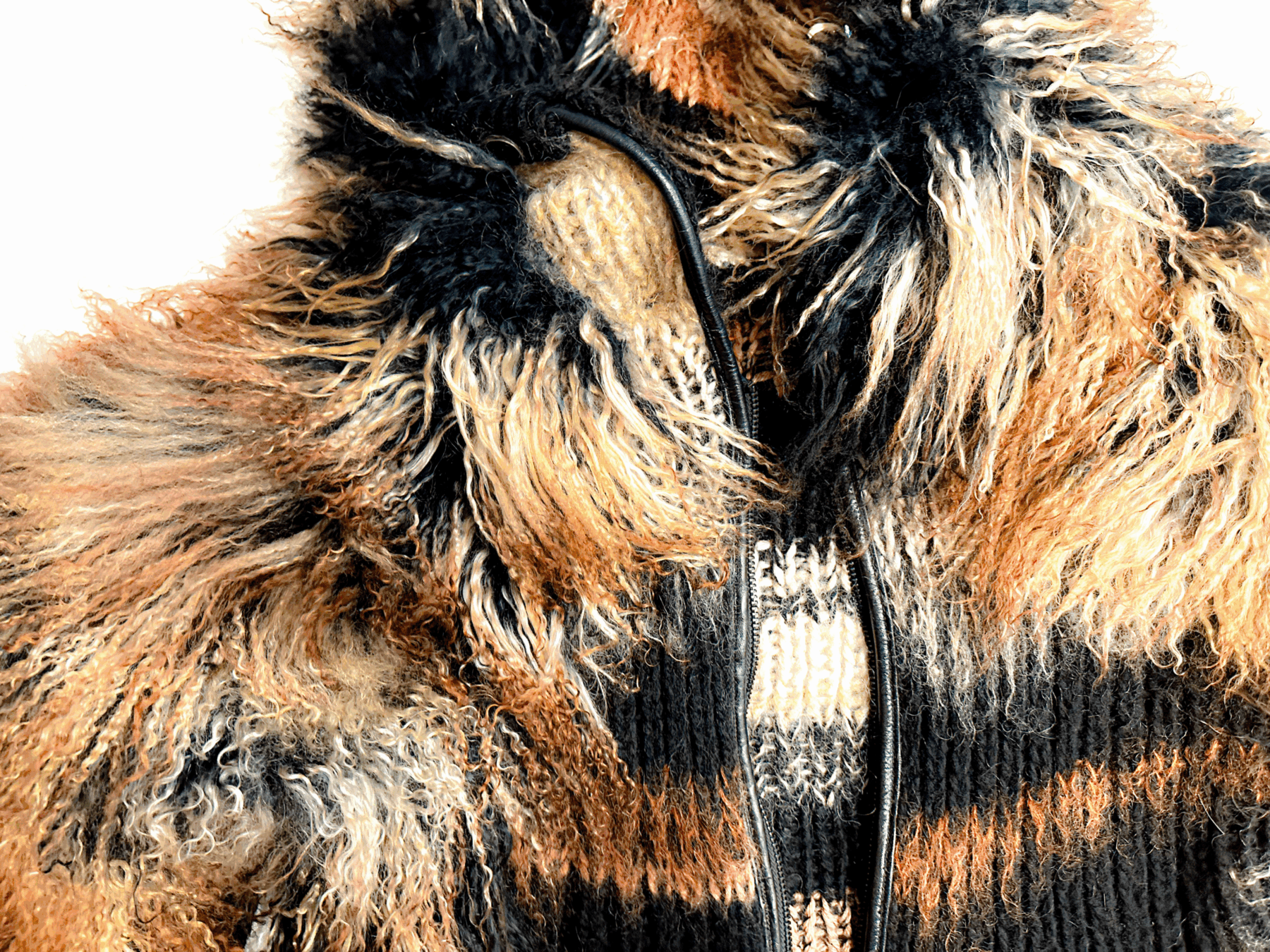 Blonde Angora / Mongolian Curly Goat 3way Bomber - Image 2