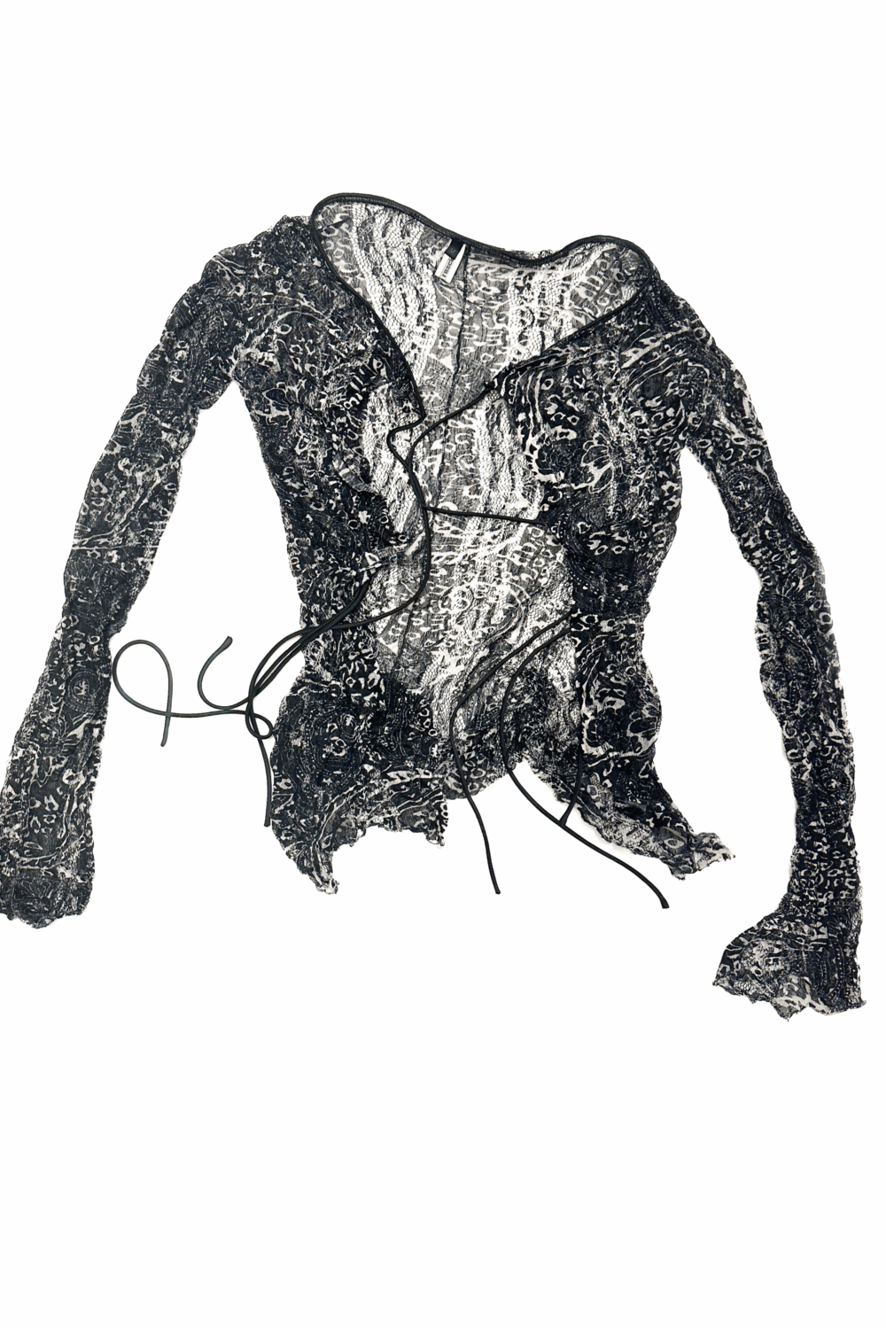 Printed Lace Tied Top