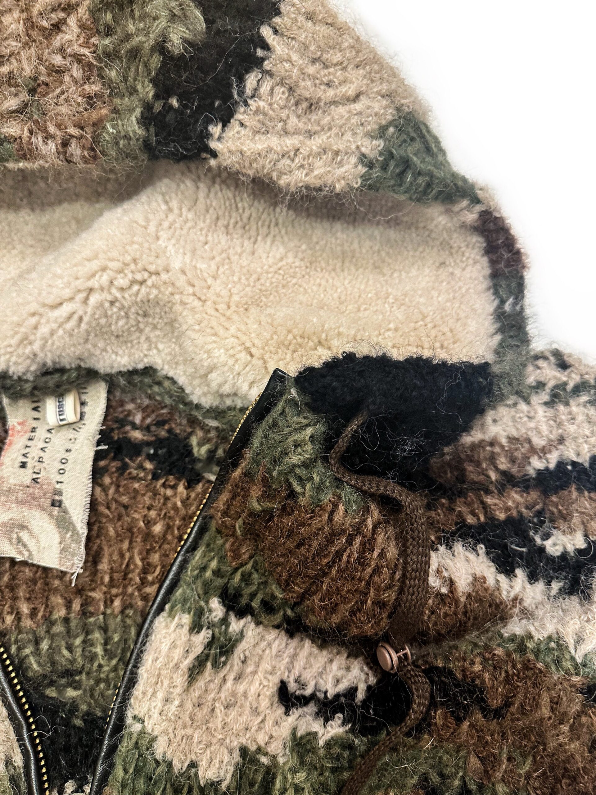 Baby Alpaca Camo Knit Bomber - Image 8