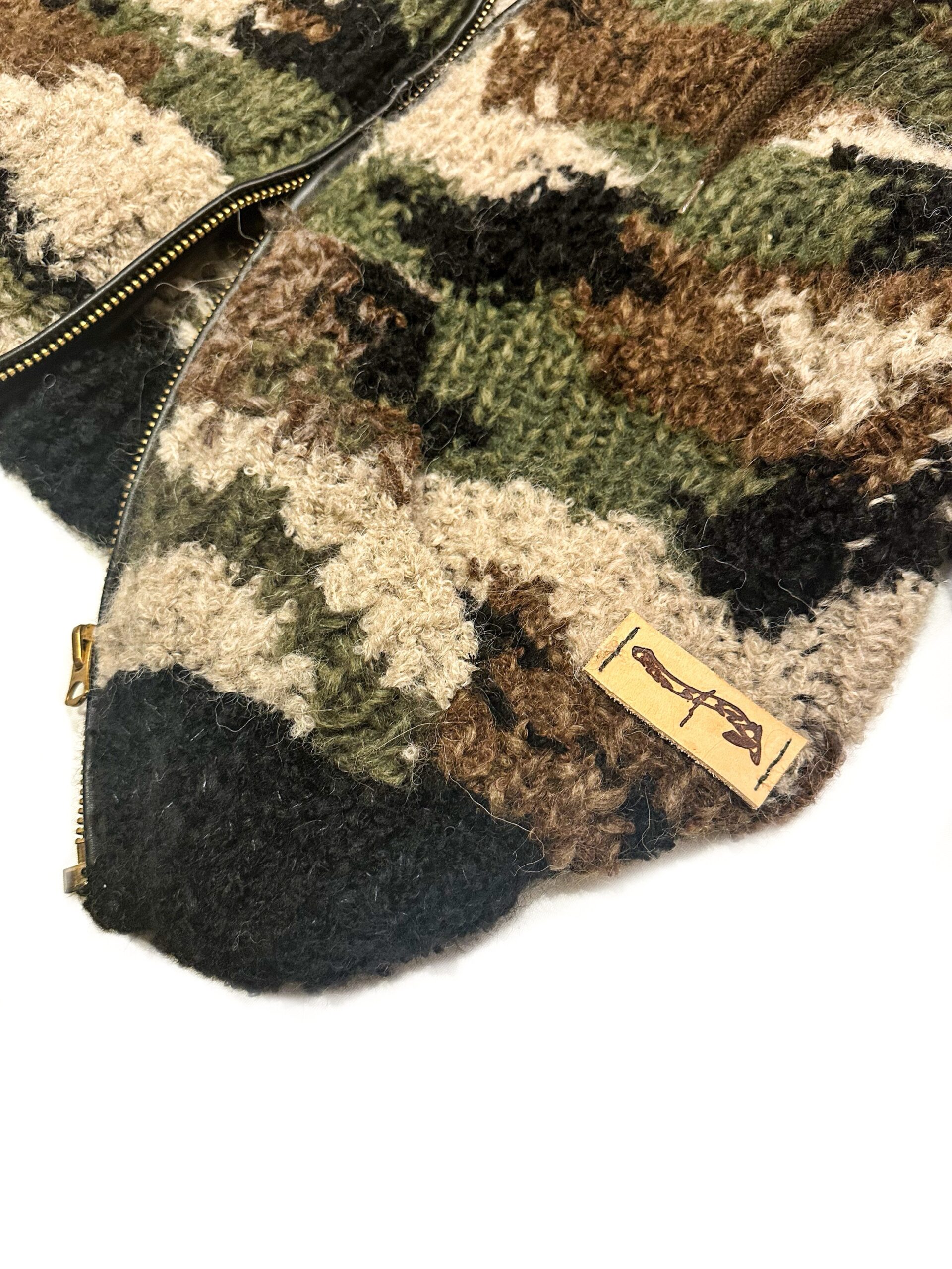 Baby Alpaca Camo Knit Bomber - Image 4