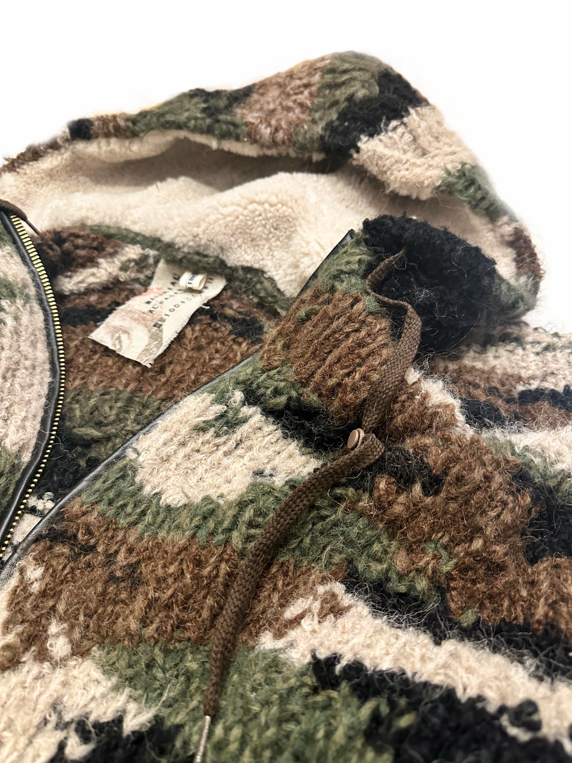 Baby Alpaca Camo Knit Bomber - Image 5
