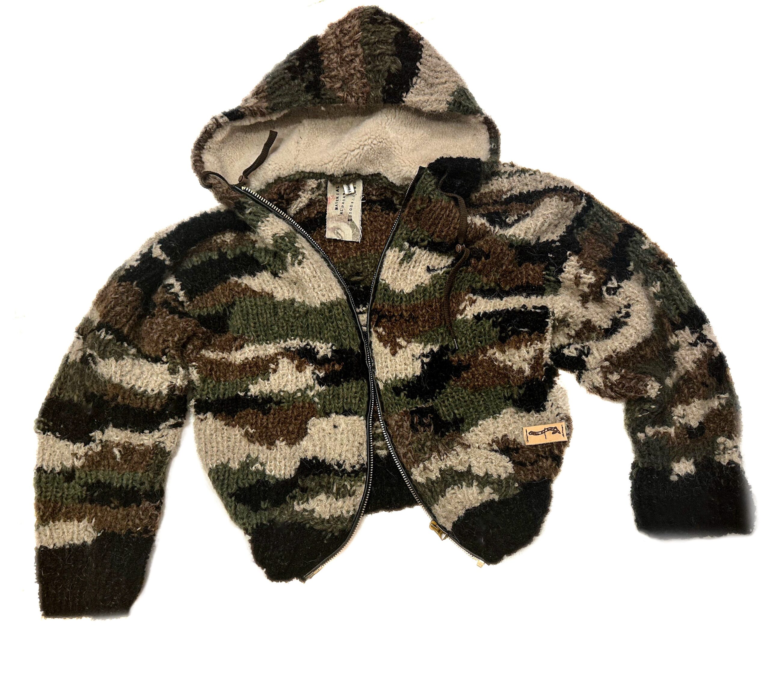 Baby Alpaca Camo Knit Bomber - Image 3